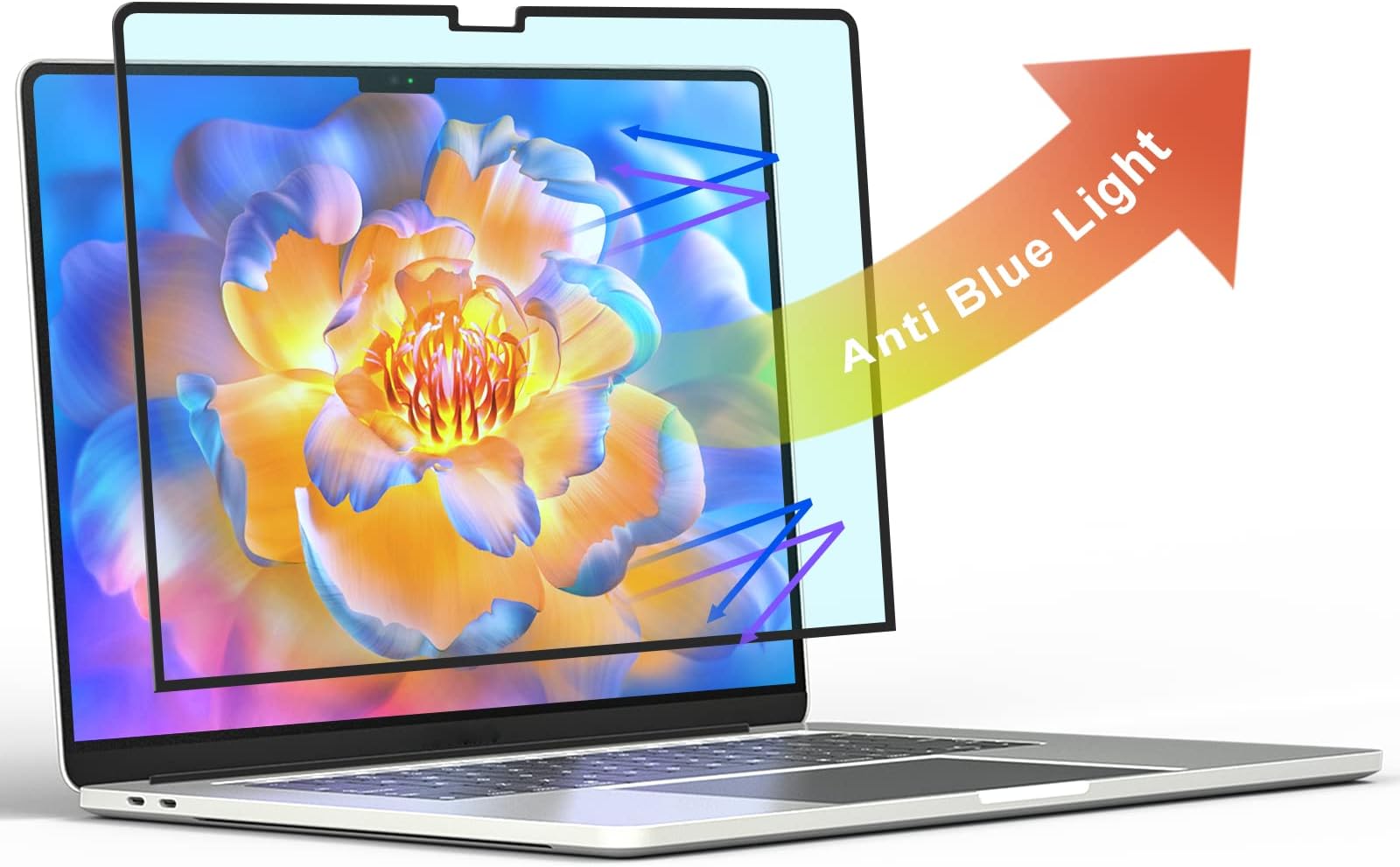 YEAHTU Macbook Air 13.6 inch Screen Protector 2022, Screen Protector for Macbook Air 13.6 inch M2 Chip 2022 Model A2681, Anti Blue Light Screen Protector & Anti Glare Screen Protector