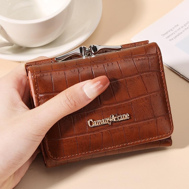 Credit Card Holder Wallet, PU Leather Ultra Slim Wallet, Thin Minimalist Case Card Protector (Coffee)