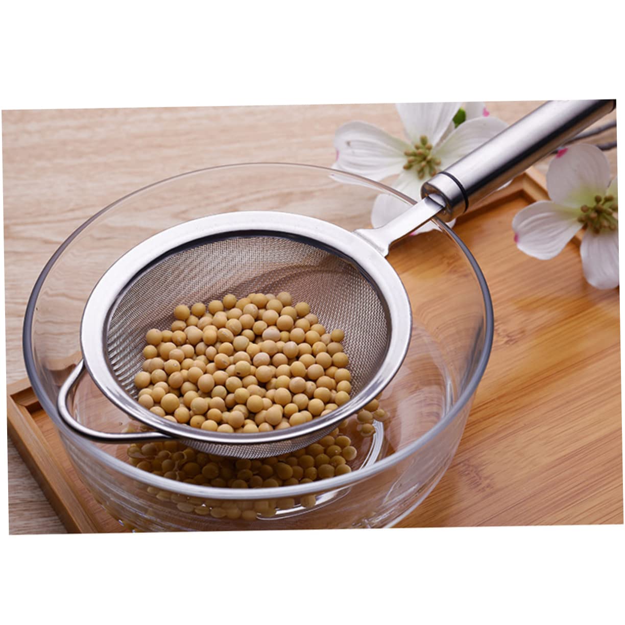 Cucharón de acero inoxidable Colador de pasta Cucharón desnatador Colador de malla fina Olla caliente Cuchara desnatadora de grasa Colador de cocina Tamiz de cocina Colador de acero inoxidable Filtr