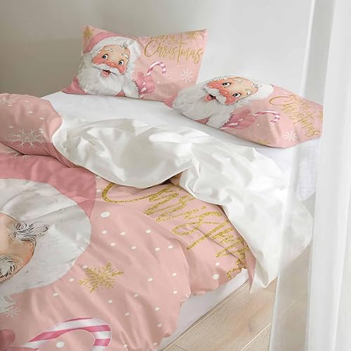 Miniatura 3 de Funda de edredón de Feliz Navidad, tamaño King, funda de edredón de caramelo de Navidad con cierre de cremallera, juegos de cama de 3 piezas, 1
