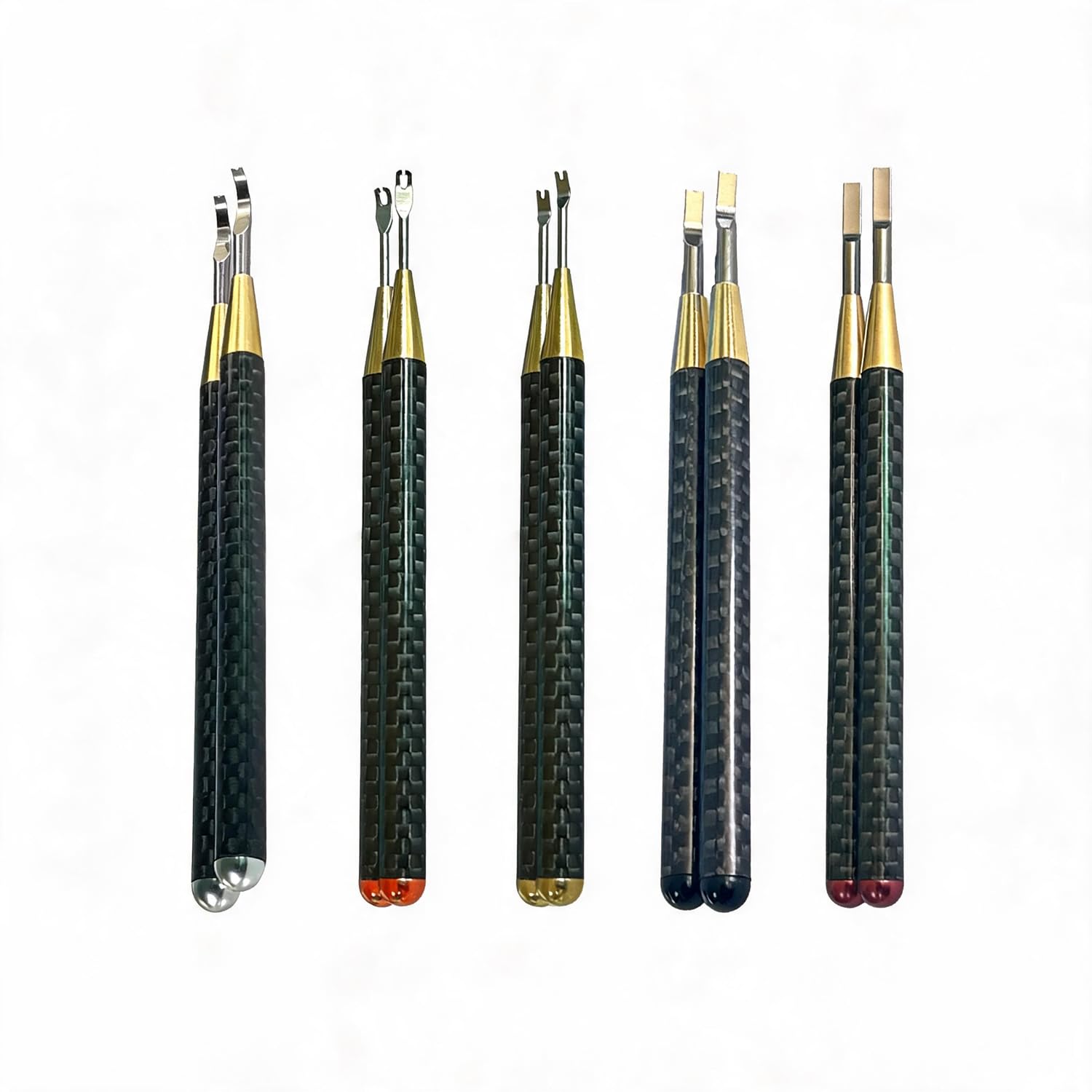Professionelles Uhrmacher-Komponenten-Heber-Set – Karbonfaser-Griff, Präzisions-Hebelwerkzeug für Uhrwerkrad, Chronograph-Getriebe und Haarfederentfernung, kompatibel mit Cal. 7750, 2000, 2235