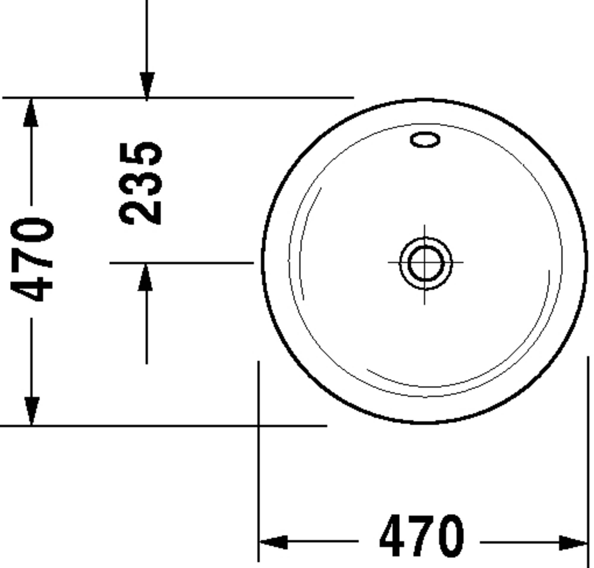 Duravit Architec - Lavabo empotrar con rebosadero c00 architec blanco