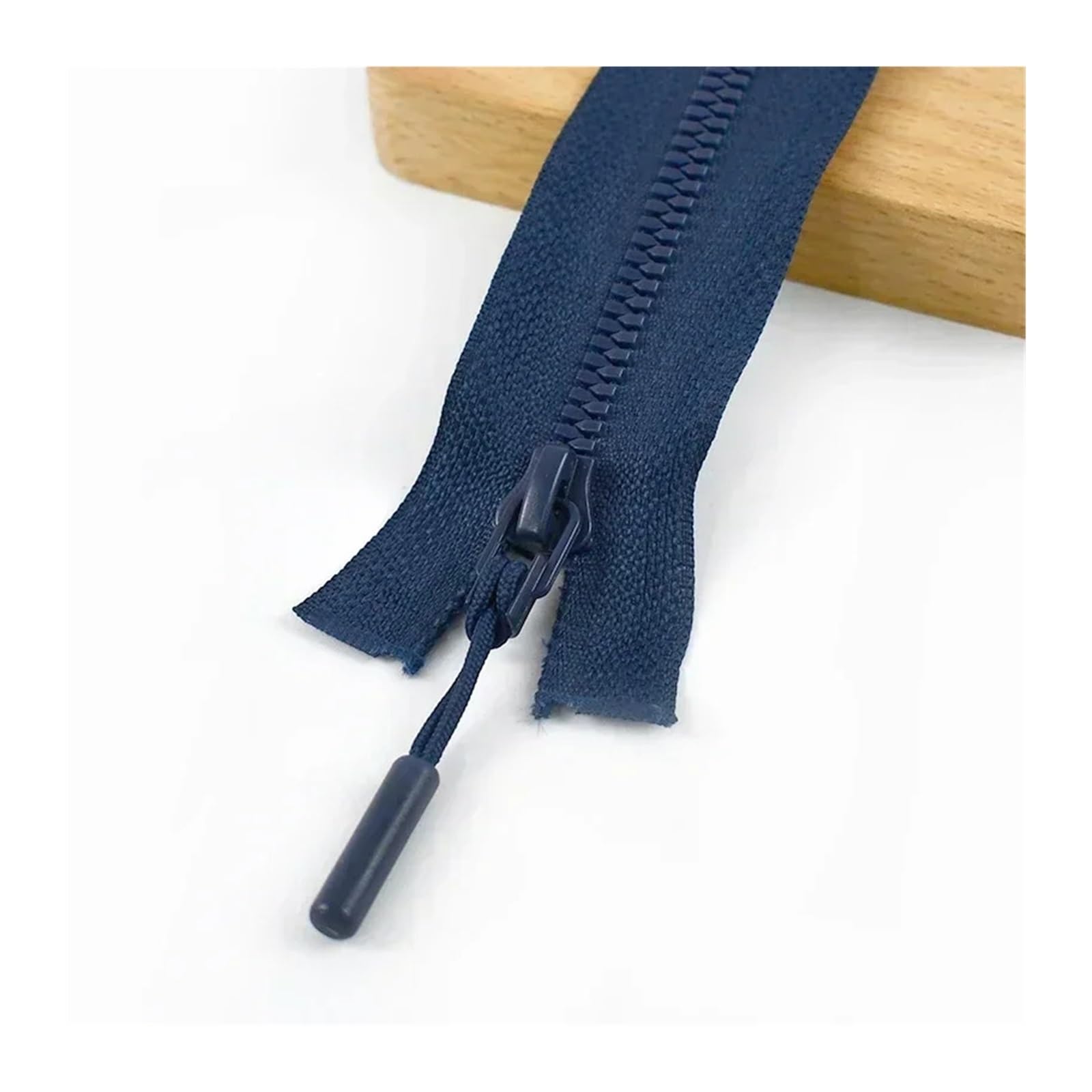 2/5/10Pcs 5# Sewing Resin Zipper 15/18/25cm Close-End 40-80cm Open-End Zippers for Bag Clothes Zip Repair Kit DIY Accessories(Blue,OpenEnd-60cm,10Pcs)