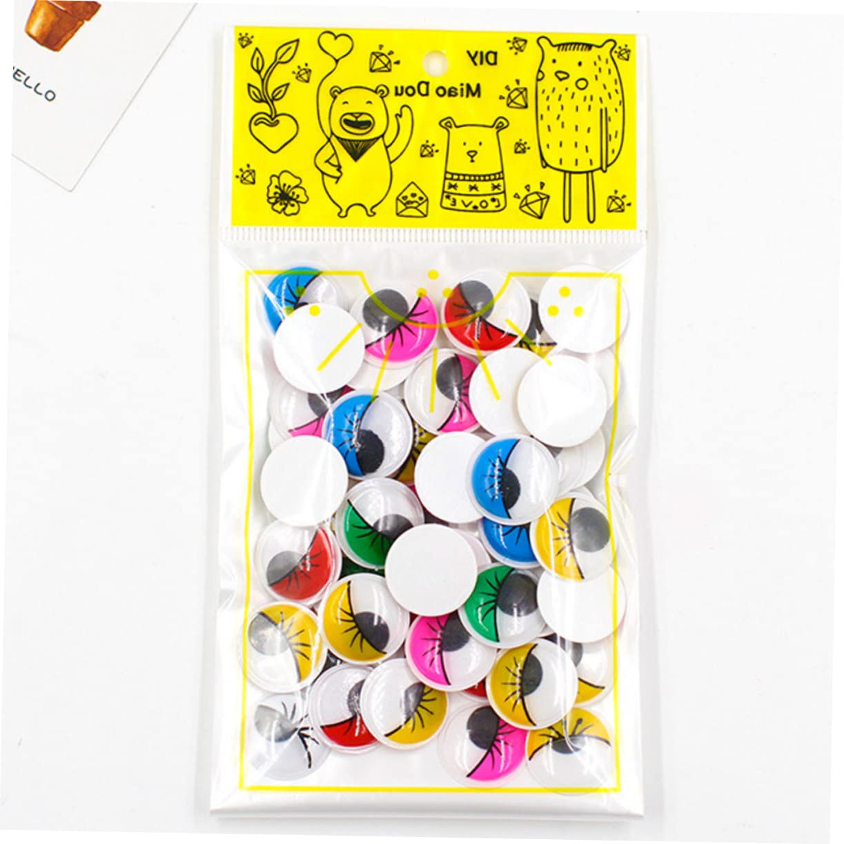 OSALADI Pcs Simulation Animal Eyes DIY Doll Sticker Eyes for Crafts Safe Realistic Look for Boys and Girls Projects