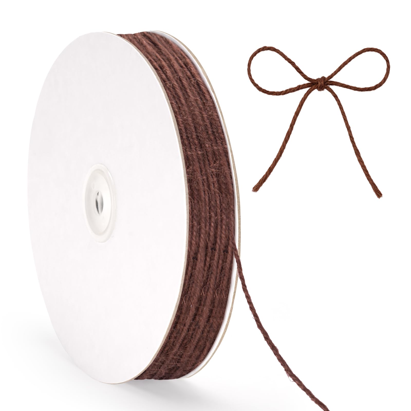 G2PLUS 2MM Jute String Twine, 100M Dark Brown Natural Garden Twine for DIY Art and Crafts, Gardening Use, 3 Ply — image 1