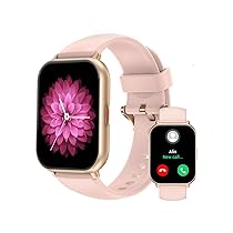 RUIMEN Smartwatch Donna Chiamate Bluetooth Musica Orologio Sportive Contapassi da Polso Cardiofrequenzimetro Saturazione Ossigeno Fitness Tracker Ciclo Mestruale Controllo Sonno per Android iOS Rosa