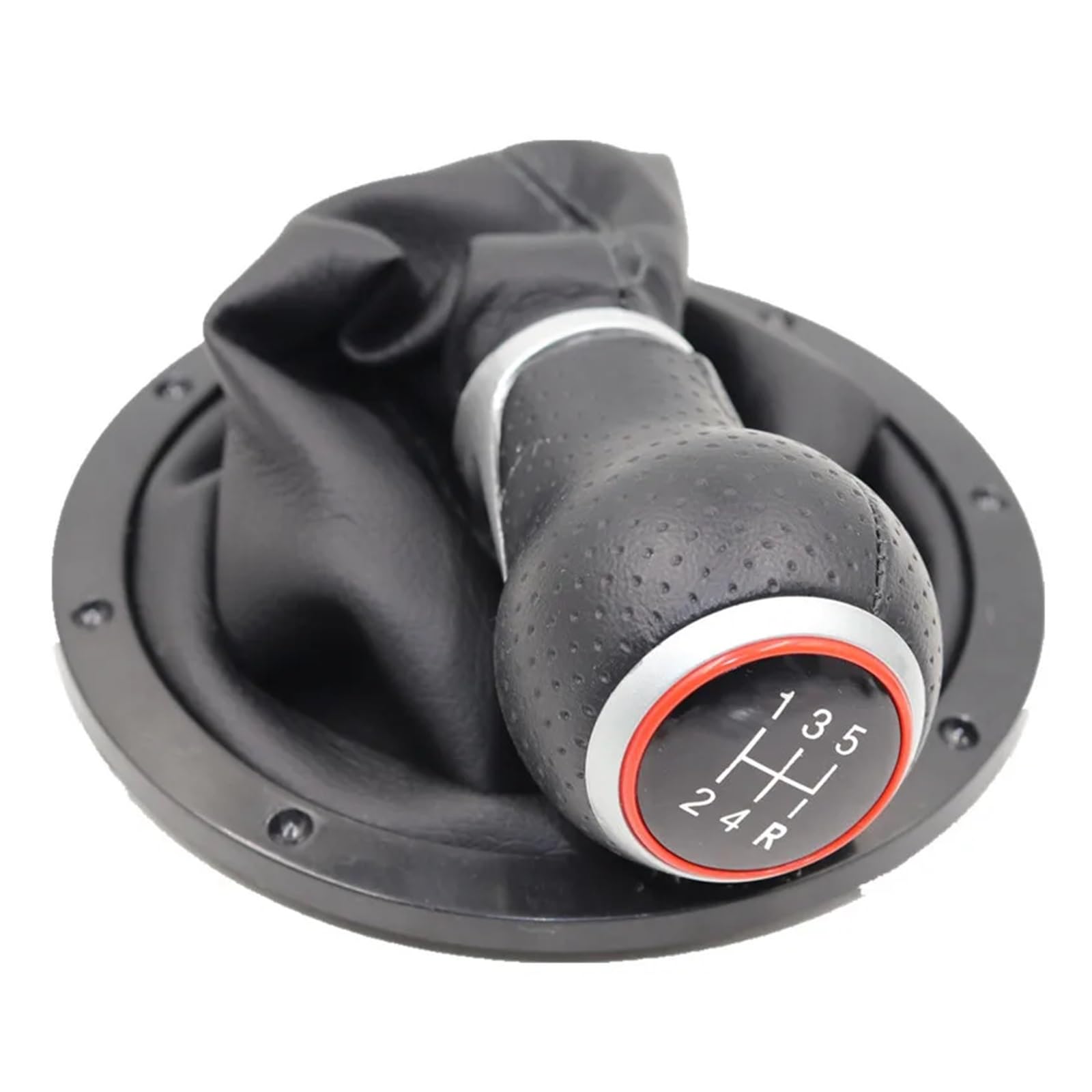 WYLWSHA Shift Gear Knob Cover for VW for GOL for Pointer for Saveiro for Parati 2004-2010 5 Speed Gear Shift Knob Lever Shifter Gaiter Boot(12345R Type 6)