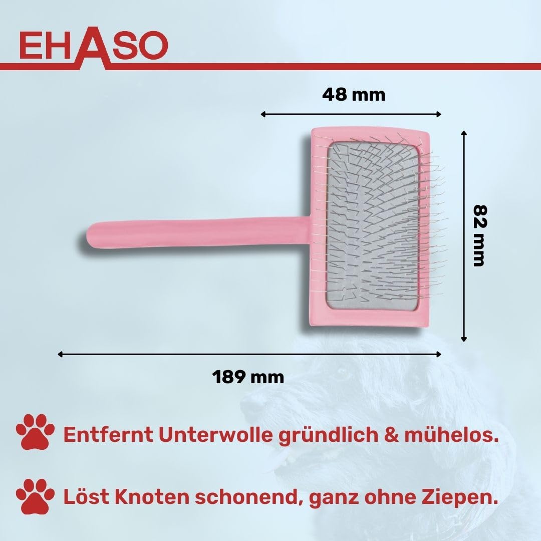 Hochwertige Hundebürste Multibrush pink, medium Ausführung | Entfernen Sie mühelos und schmerzfrei d