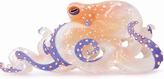 1 Pack Large Fantasy Octopus Acetate Claw Clips, Ocean Themed Non-Slip Strong Hold Jaw Hair Clips for Women Girls, Cute Pink Hair Clamps for Thick & Thin Hair, Daily Beach Party Hair Accessories