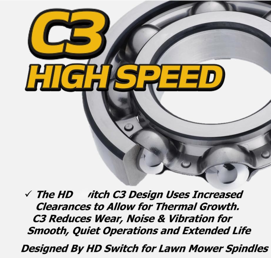 4 Pack- Spindle Bearing fits 100-1048 112-0423 38-7820 w/High Temp, Replacement for ExmarkQuest OEM