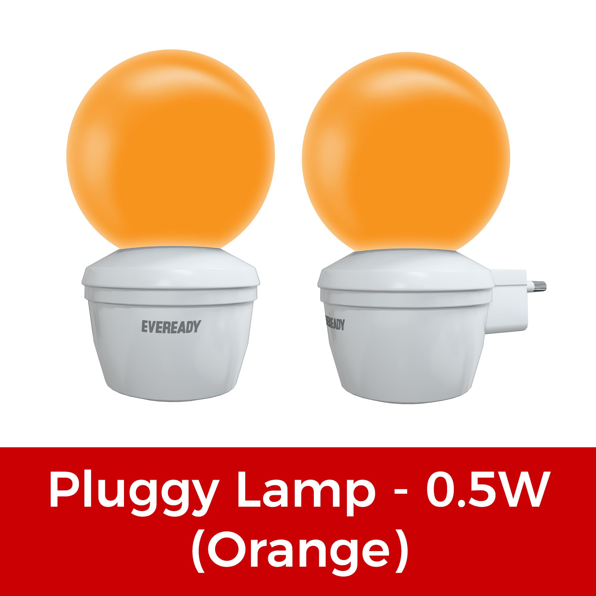 Eveready 0.5W Plug Deco Gu5_3 LED Bulb, 2-Pin Plug & Play, Orange, Long Life Upto 30000 Hours, No Mercury, No UV Radiation 1