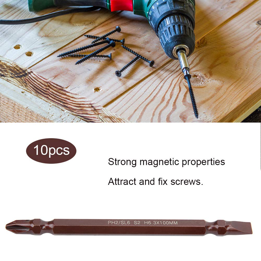 Magnetic Double Ended Screwdriver Bits - 10pcs -3