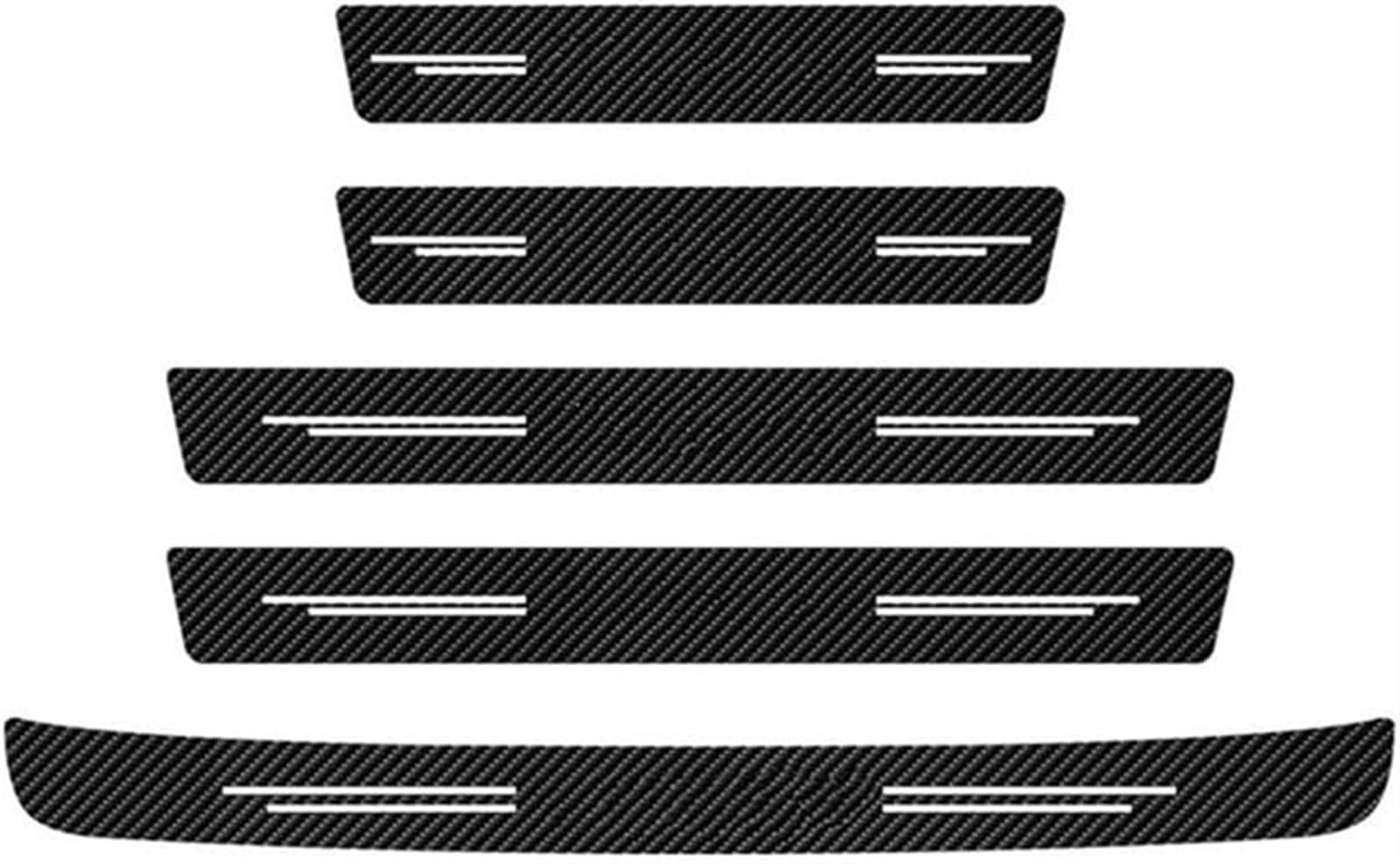 Tira Protectora de Parachoques 5 Protectores de Fibra Carbono para el Maletero del Coche, Parachoques Traseros para, para Subaru para Legacy