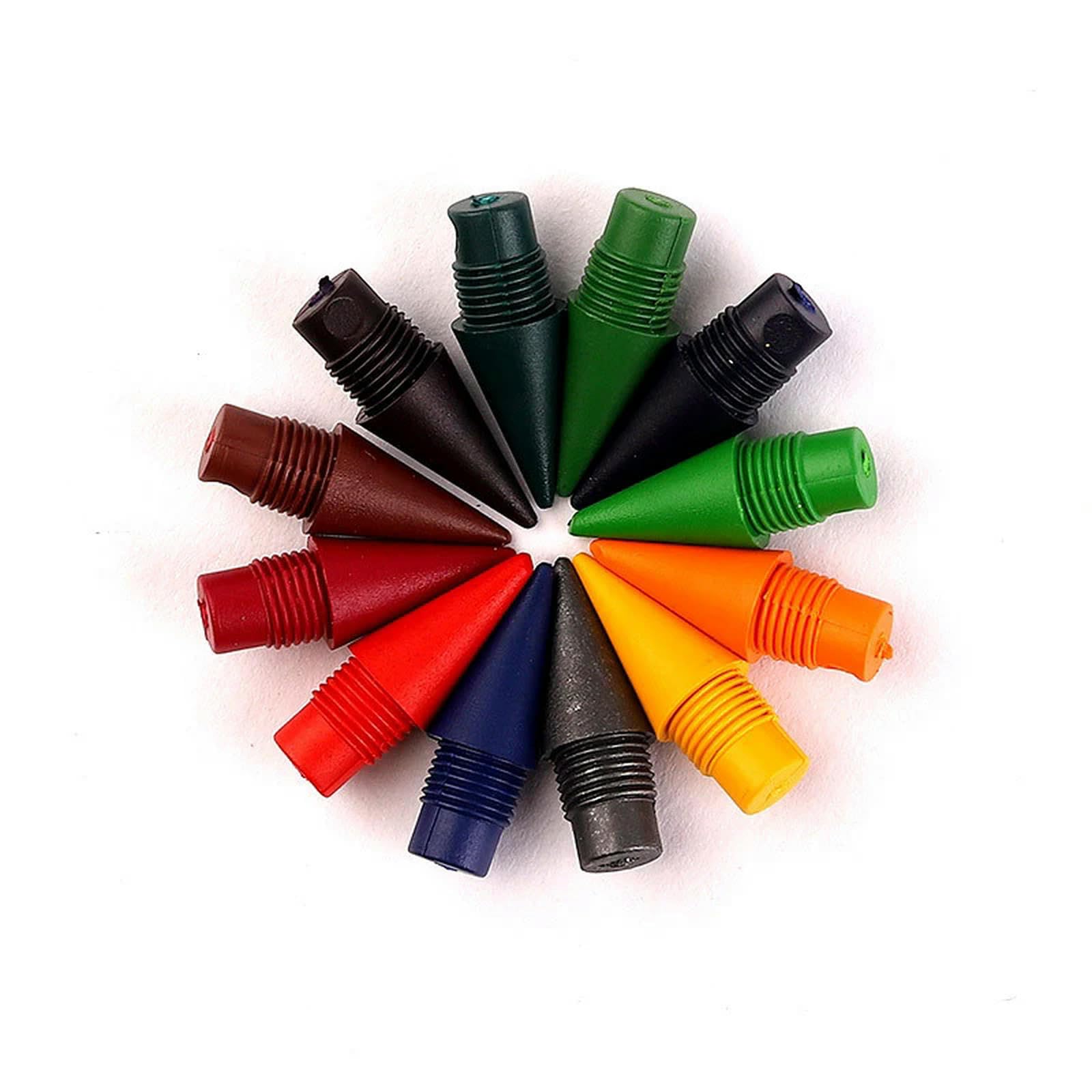Ołówek do szkoły Opakowanie 12 ołówków Infinity bez temperowania i tuszu, wielokolorowe, artykuły papiernicze do szkoły artystycznej(1 PC Black)