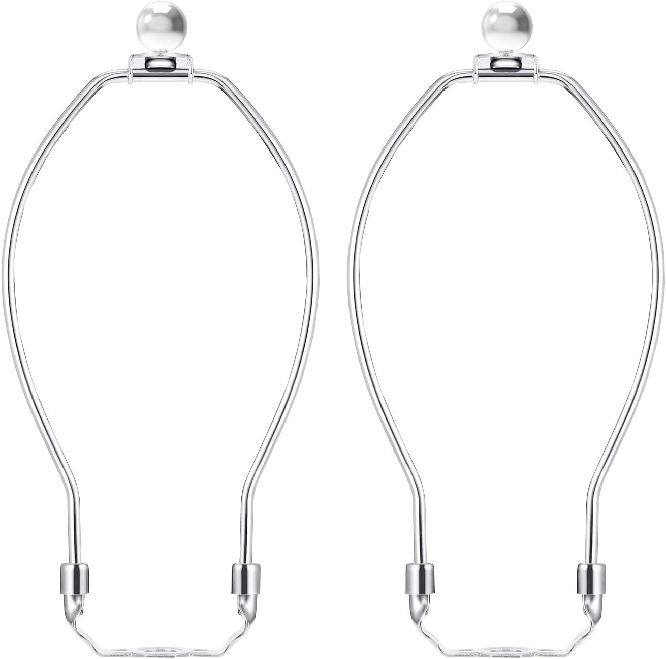 Lamp Harp Holder, 2 Pcs 8 Inch Polished Detachable Harp for Table and Floor Lamps