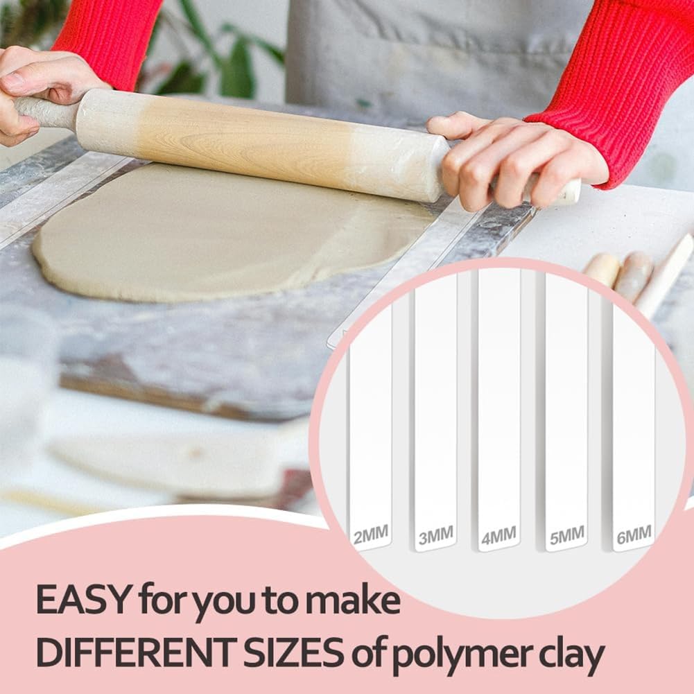 5 Paires Guides De Rouleau à Pâtisserie Argile 2/3/4/5/6 Mm - Outils Polymère