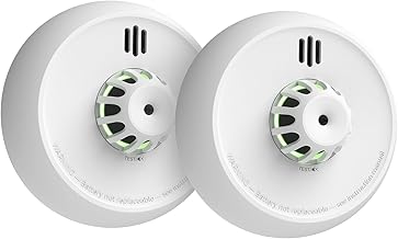 X-Sense Wireless Heat Detector with 10-Year Sealed Battery and Easy Installation, Heat Detector Compatible with Base Station, XH02-M 2 Pack