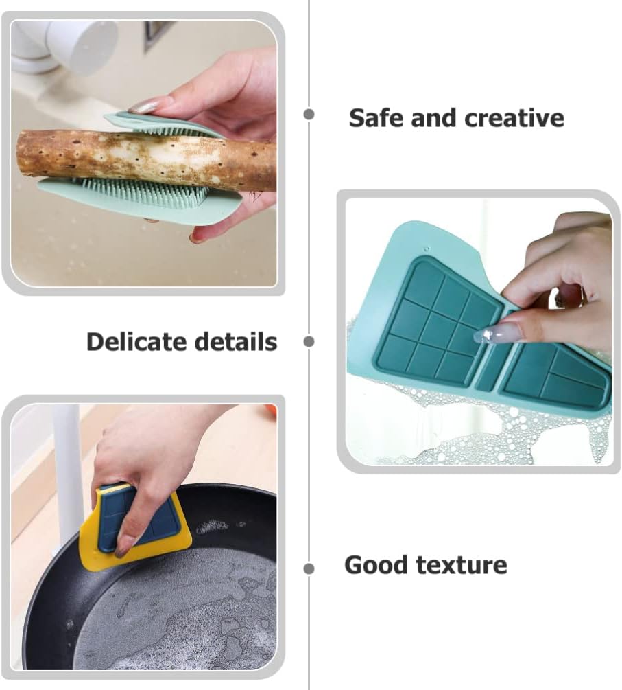3pcs Bendable Cleaning Brush for Fruit, Vegetable, Kitchen Use