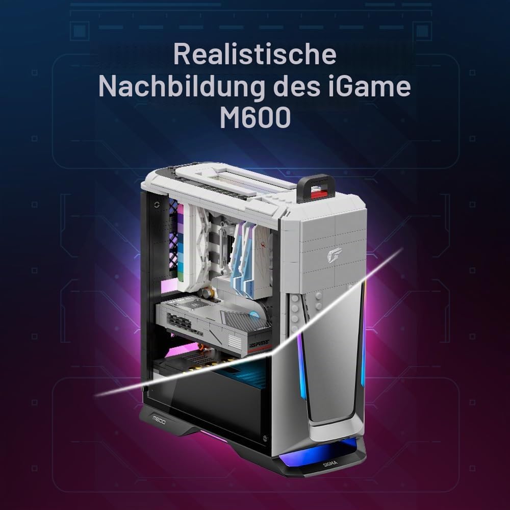 BRICKKK Technic Klemmbausteine Set - PC Desktop Computer Modellbausatz für Erwachsene, Kreatives Sammlermodell zum Bauen und Ausstellen für Zuhause oder Büro
