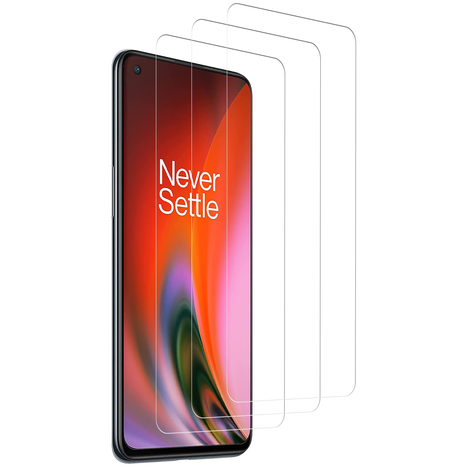 Vauki 3er Pack Displayschutzfolie Für OnePlus Nord 2 5G/2T – 9H Härte, Komplett Abdeckend, Ultraklar & Kratzfest