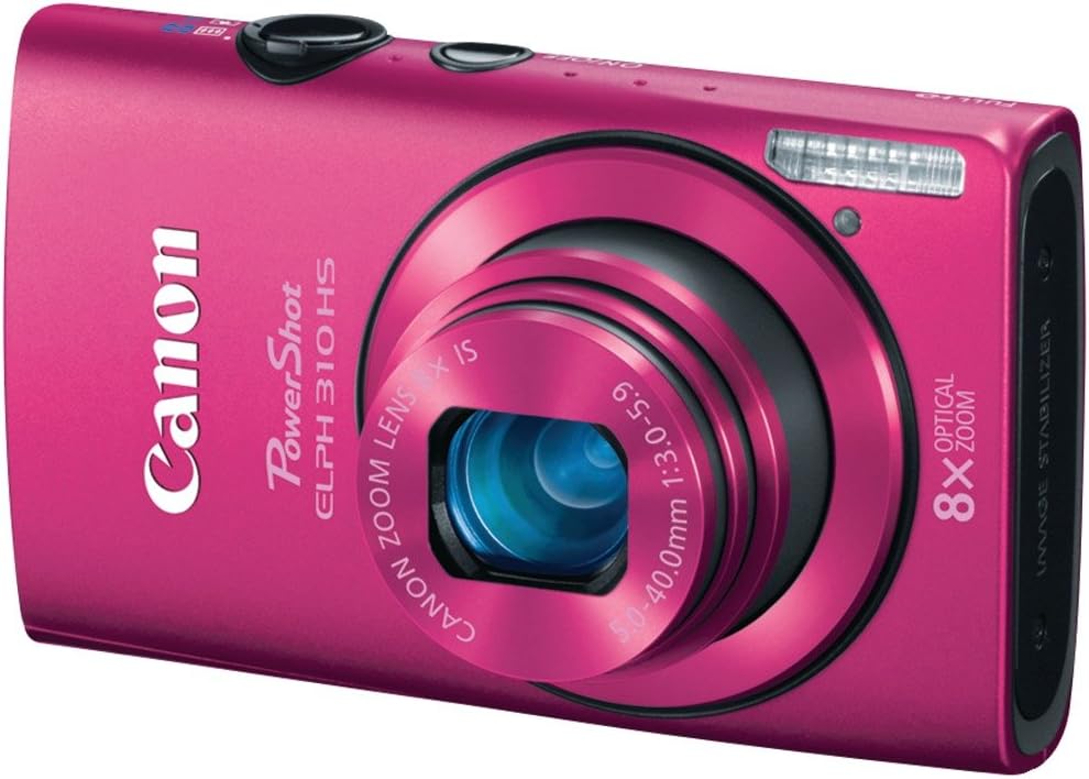 Canon PowerShot ELPH 310 HS 12.1 MP CMOS Digital Camera with 8x Wide-Angle Optical Zoom Lens and Full 1080p HD Video (Pink)