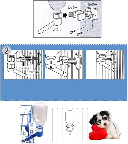 Miniatura 6 de Boquilla de agua a prueba de puerros, boquilla de agua para perros, gatos, alimentadores automáticos, boquilla de botella sin goteo, boquilla
