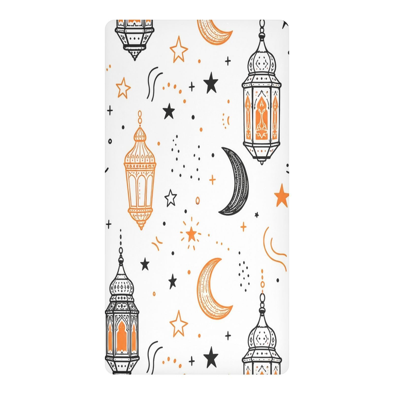 BOESI Lantern Moon Star Waterproof Crib Sheet,Fitted Mattress Protector