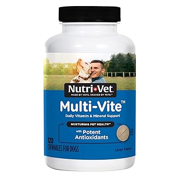 Nutri-Vet Multi-Tab Complete Chewable Tablets for Dogs, 120 Count
