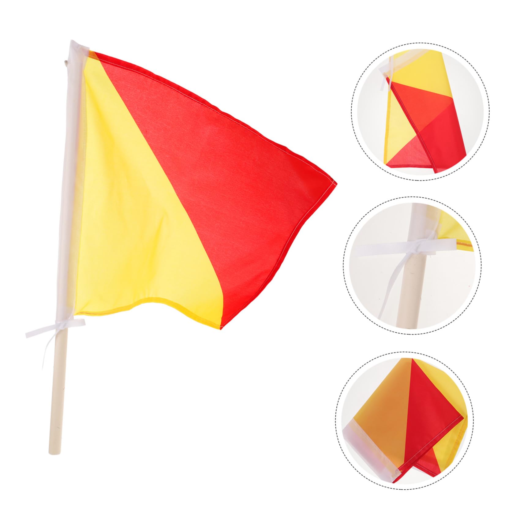 BEBEMOKO Vivid Red Signal Flag Lightweight Easy to Carry for Sports and Training Flagpole Hardware Included