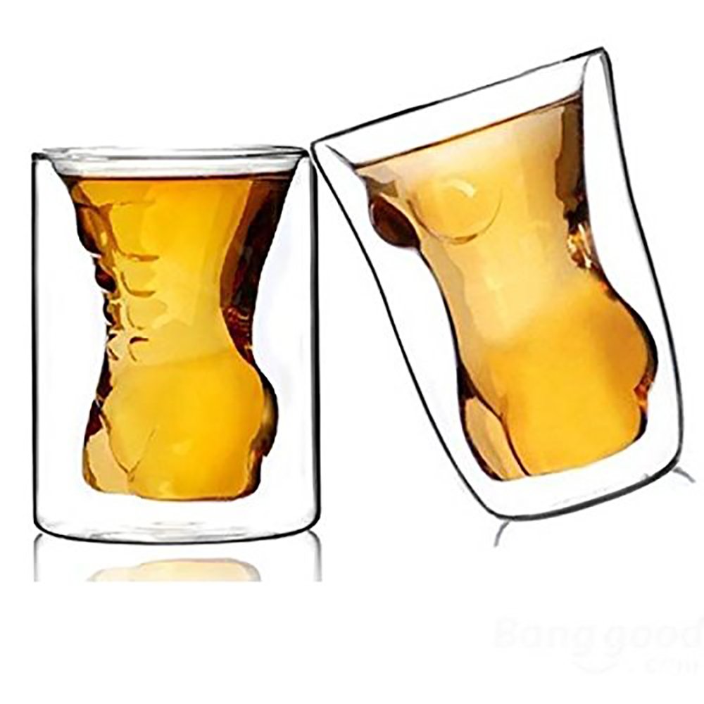 Erotische Schnapsgläser Frau/Mann Partygläser Shot Gläser Handarbeit