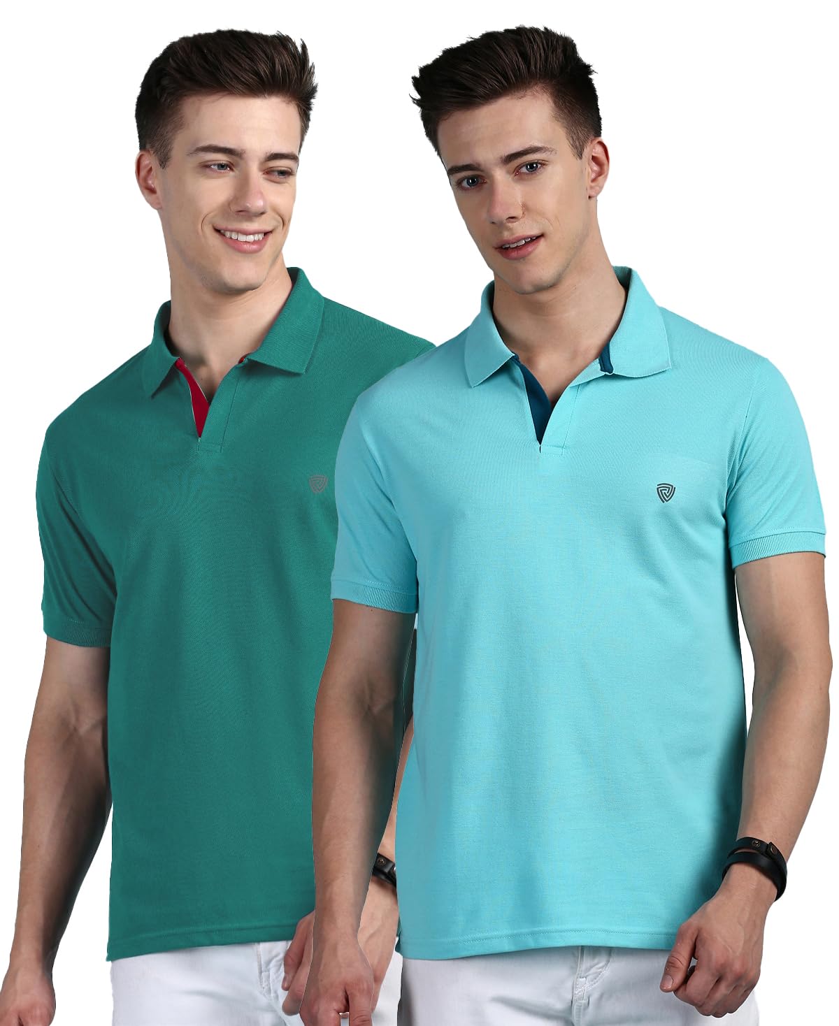 lux cozi Men Cotton Solid Regular Fit Polo Shirt-picture-0