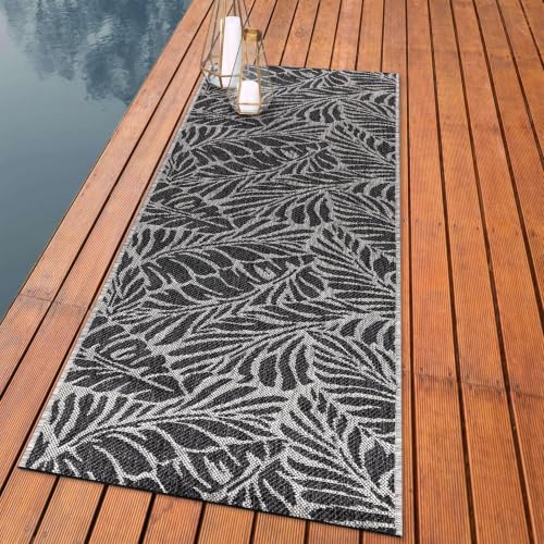 Keen Home Design Waterproof Indoor Outdoor Runner Rug 2x12, Patio Balcony