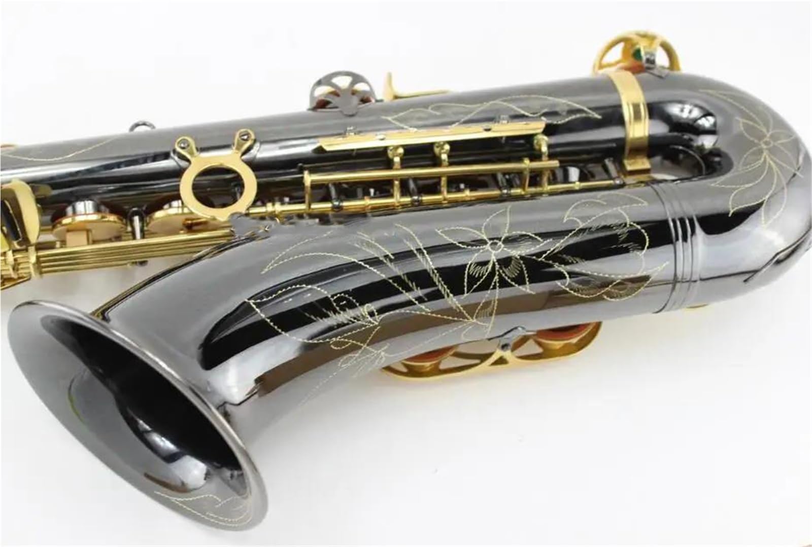 Saksofon Profesjonalny Saksofon Bb Tenor Black Nickel Instrument B Klucz Z Futerałem I Ustnikiem Akcesoria