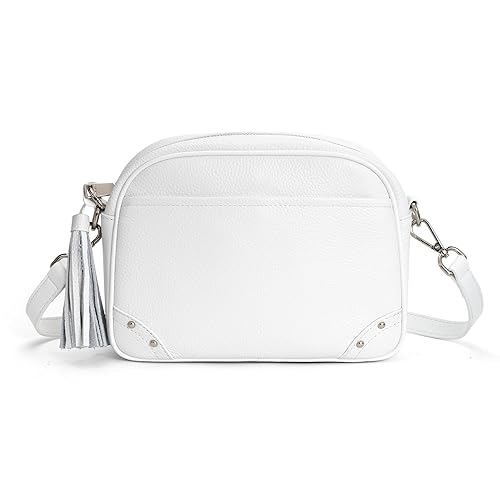 befen Anti Theft Crossbody Bags for Women Genuine Leather Embossed