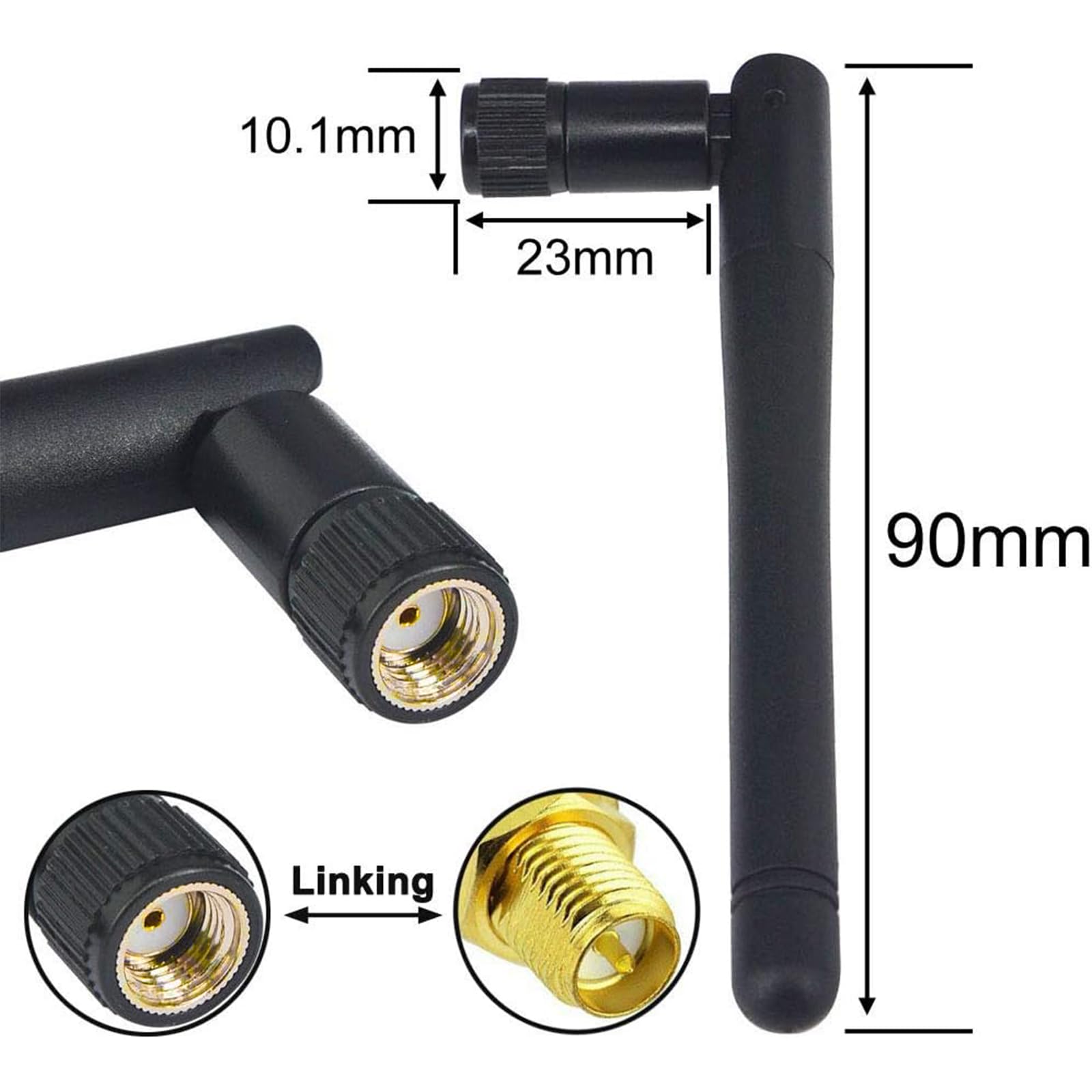 BOOBRIE Adattatore SMA Femmina a SMA Femmina 2 PCS in Ottone Puro a 50ohm Bassa