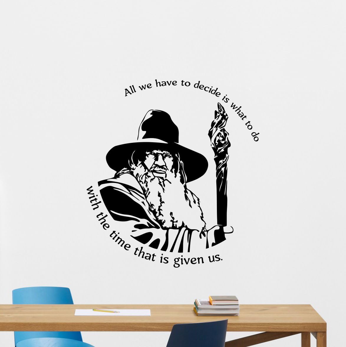 Gandalf Quote Wall Decal All We Have to Decide Lord of The Rings JRR