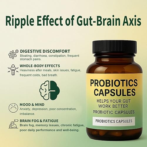 Miniatura 3 de Suplemento psicobiótico, probióticos completos 3 en 1, prebióticos y posbióticos para el manejo del estrés, el equilibrio emocional y la salud