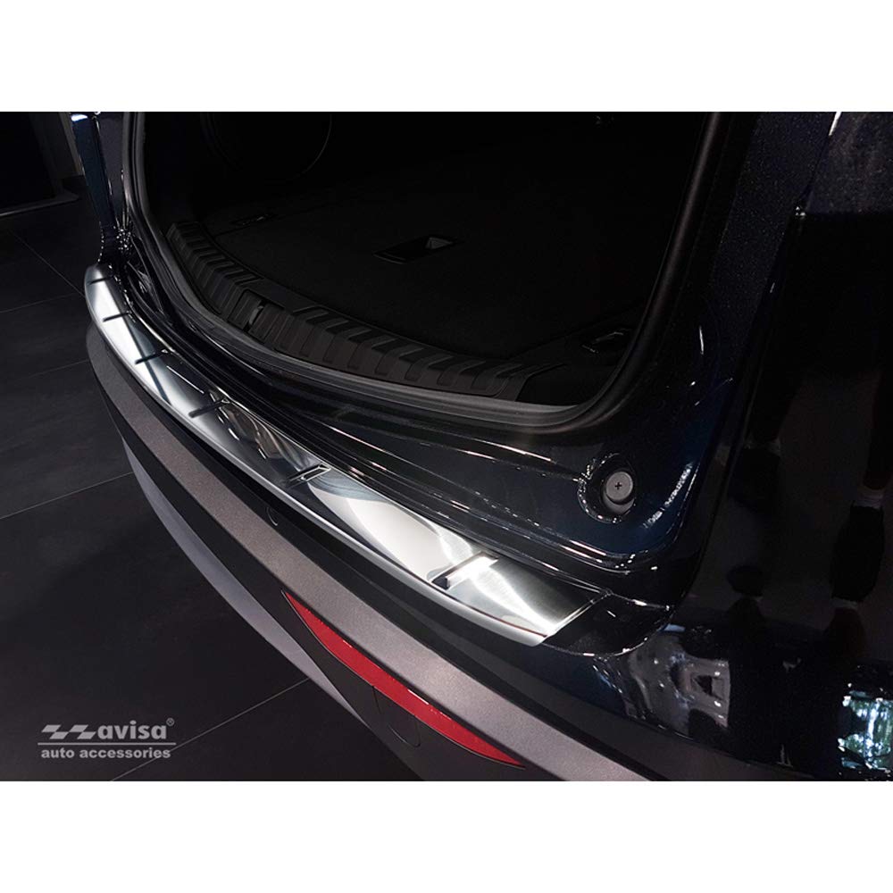 Avisa Stainless Steel Rear bumper protector compatible with Alfa Romeo Stelvio 2017- & FL 2020- 'Ribs'