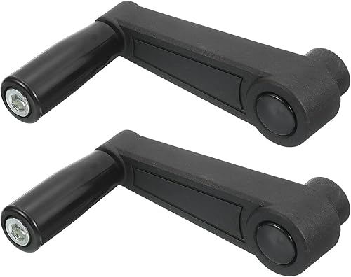 uxcell 2 piezas de mango giratorio de 0.394 x 4.134 in (diámetro x L), mango de manivela de torno universal de repuesto para máquina de molienda de