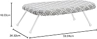 Vista 7 de Yaxa Basics Tabla de planchar compacta con patas plegables - Funda removible Trellis, Chevron, 23.6"L x 7.1"W x 14.3"H