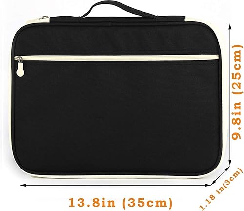 Miniatura 4 de Organizador de cartera de viaje impermeable A4, bolsa de documentos, multifuncional, bolsa de viaje con cremallera para cuaderno, iPad, diarios,