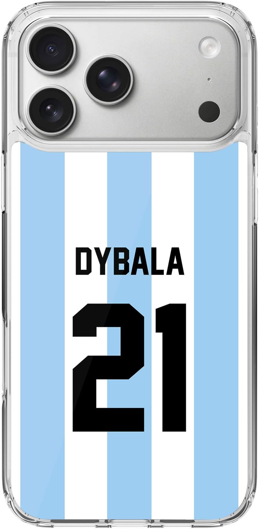 Stylizedd Classic Magnetic Clear for iPhone 17 Pro Max, Hybrid Soft Case Thin Transparent Cover - Football Team - Argentina, Player Name - Dybala