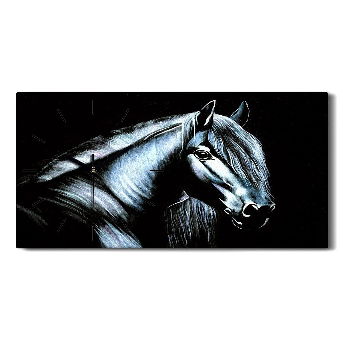 Horloge sur Toile Sans Tic-Tac Silencieuse Image Art Moderne 60x30