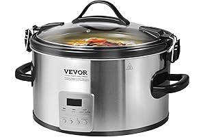 VEVOR 8-Quart Locking Lid Crock Pot