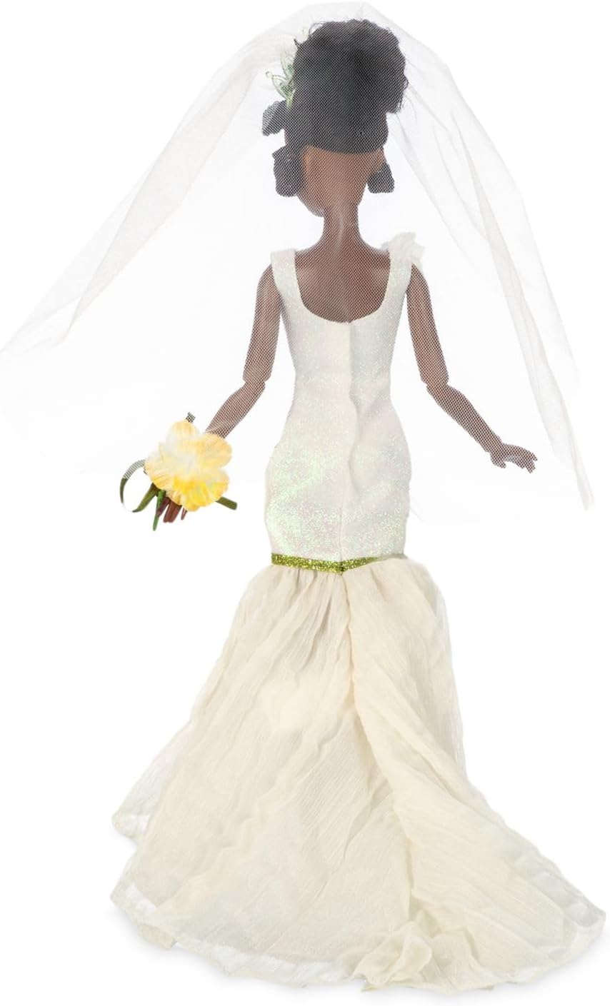 Disney Store Dolls & Games Princess Wedding Doll Set (Tiana & Prince Naveen) Princess Toys with Molded Details, Deluxe Wedding Costumes, Scenic Display Packaging and Accessories - Set of 2