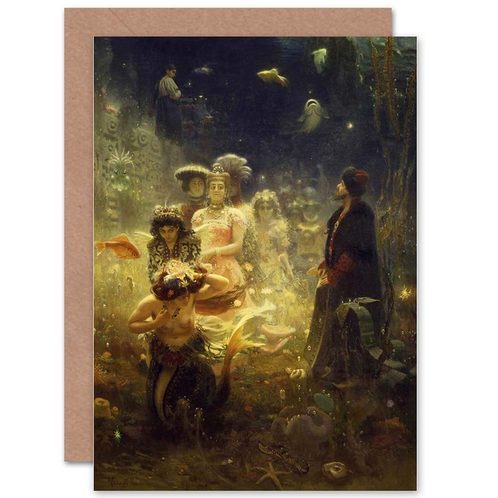 Wee Blue Coo Blue Wee Coo Ilya Yefimovich Repin Repin Sadko Old Master Painting Greetings Card