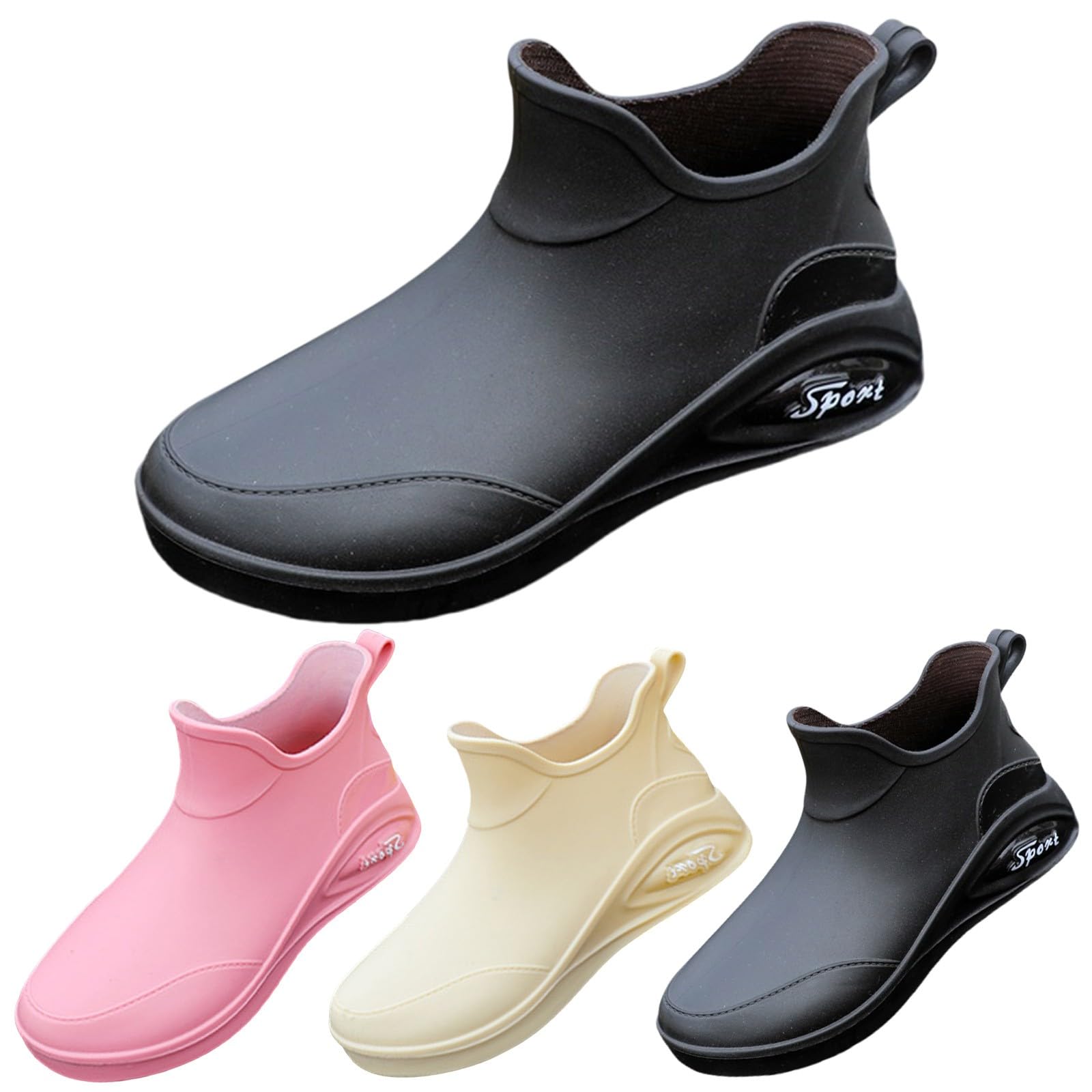 Botas de goma para mujer, botas de lluvia, impermeables, botines de jardín, botas de lluvia, botas de lluvia, botas de goma antideslizantes, botas de goma