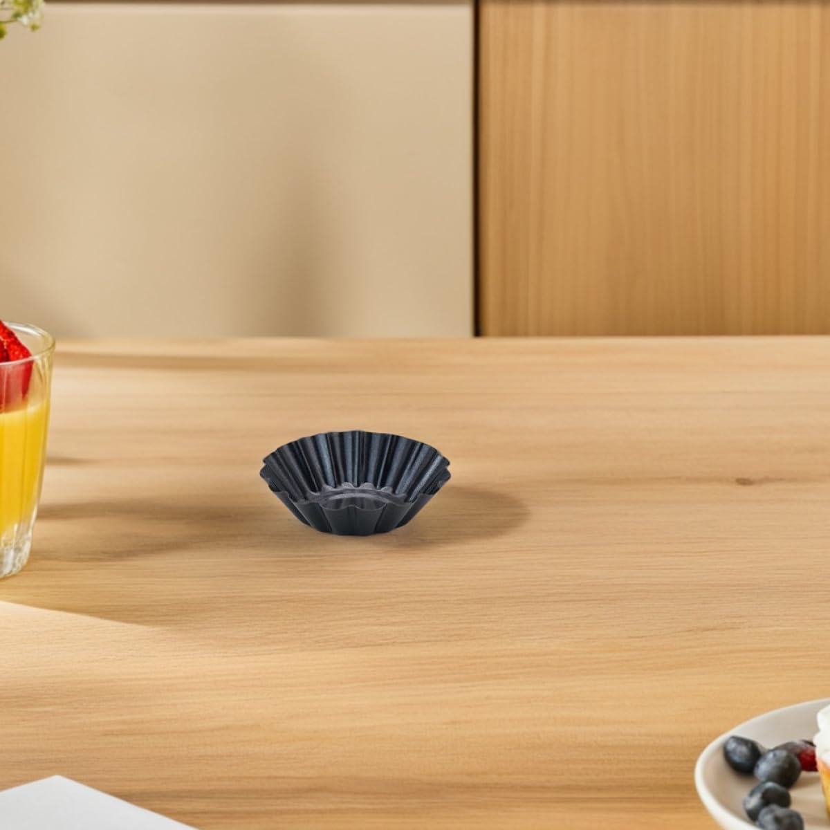 12pcs Chrysanthemum Shape Egg Tart Molds 7.5cm Thickened Carbon Steel Non-stick Reusable Tart Shell Baking Pans DIY Cake Cupcake Bakeware for Home Kitchen