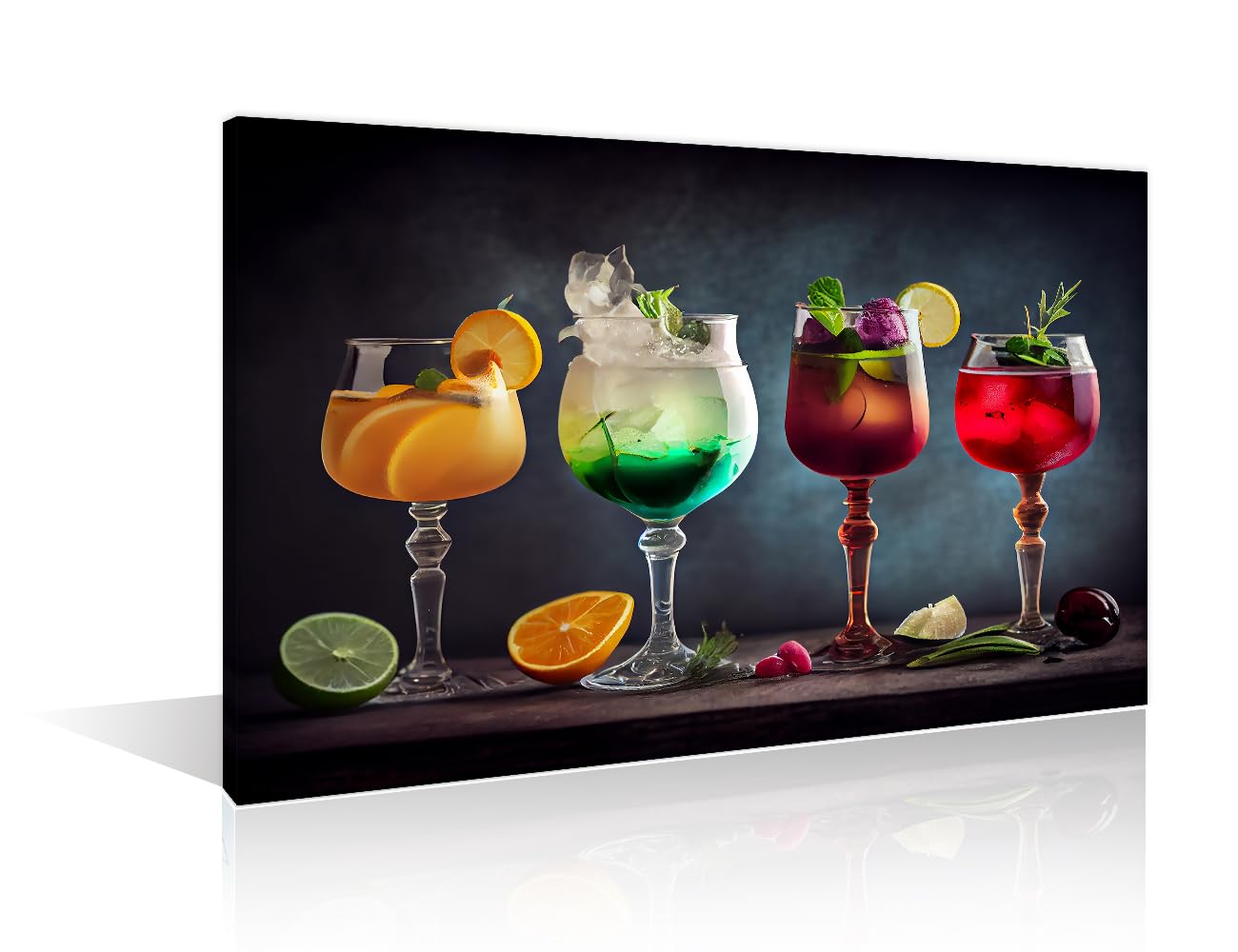 Large Size Old-Fashioned Elegance Classic Cocktails in a Modern World Canvas Wall Art for Living Room 1 Panels Painting Picture for Bedroom Office Home Wall Decorations Frame Wall Decor 24"Wx36"H