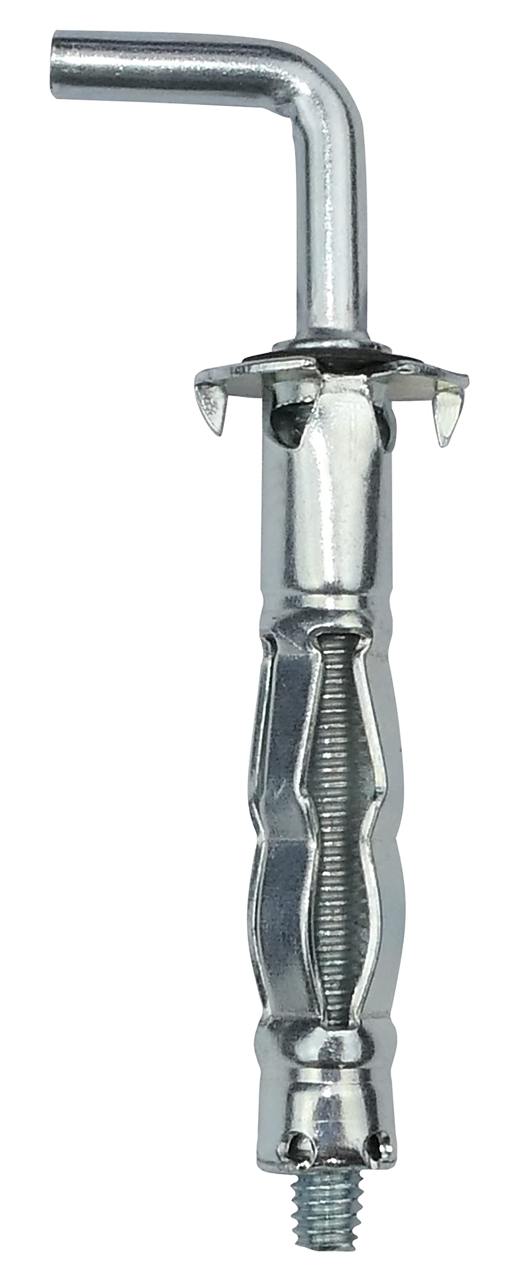 AERZETIX - C57885 - Set di 10 - Tassello a espansione Ø8x38mm con gancio M4 a forma ''L'' - per cartongesso corpo cavo muro a secco - in acciaio - finitura zincata Cr3+